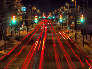 Downtown traffic. Photography by Ray Steup